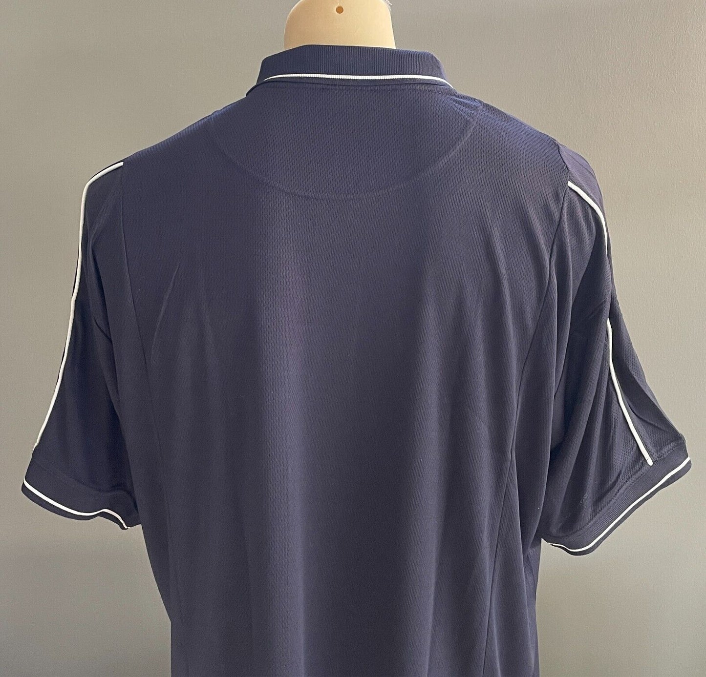 LW REID LWR Polo Shirt Dark Navy White Short Sleeve Size 24 3XL Chest 115cm NEW