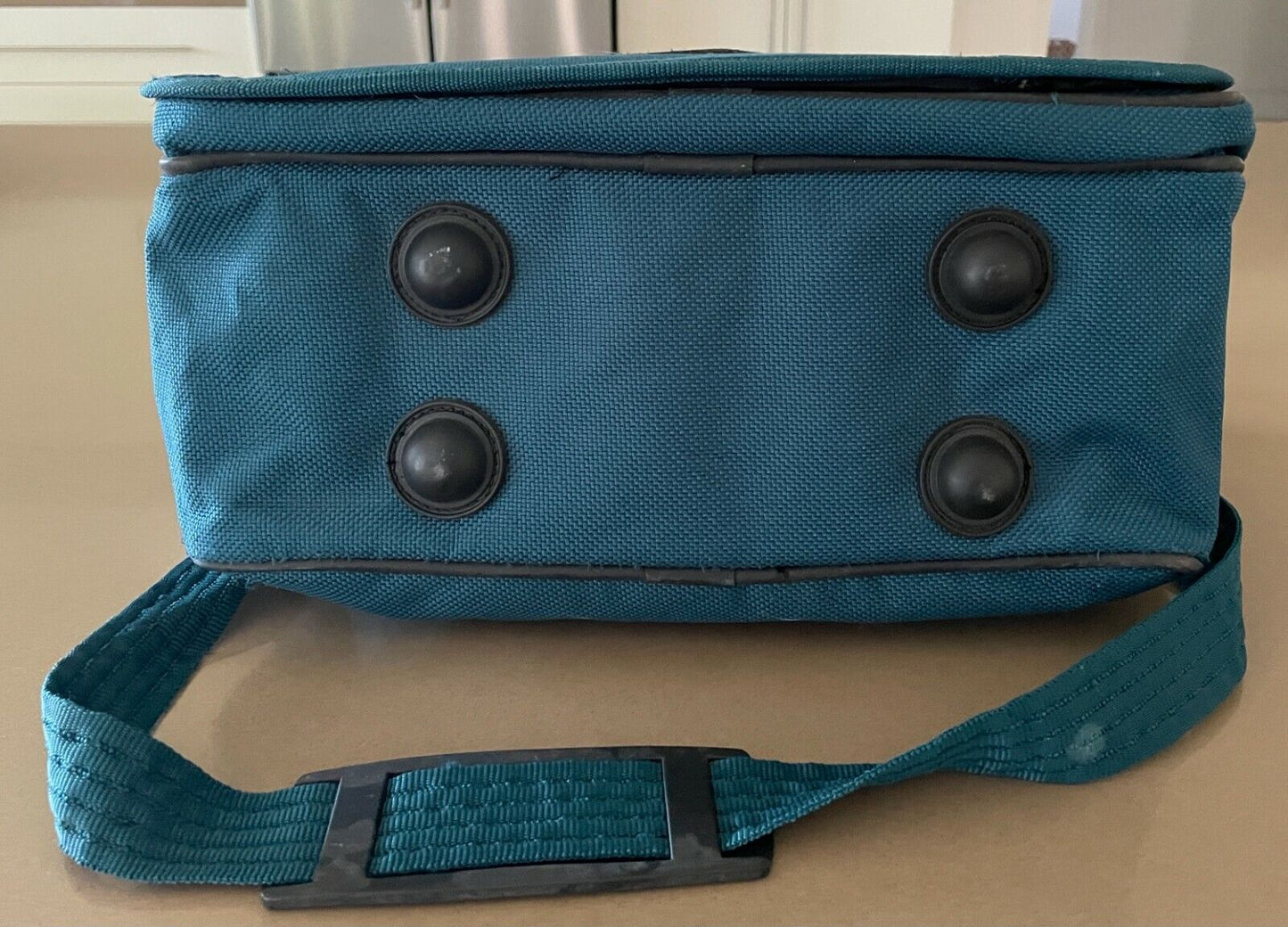 Vintage LANZA Cabin Bag Heritage Green Canvas Travel Overnight w Shoulder Strap
