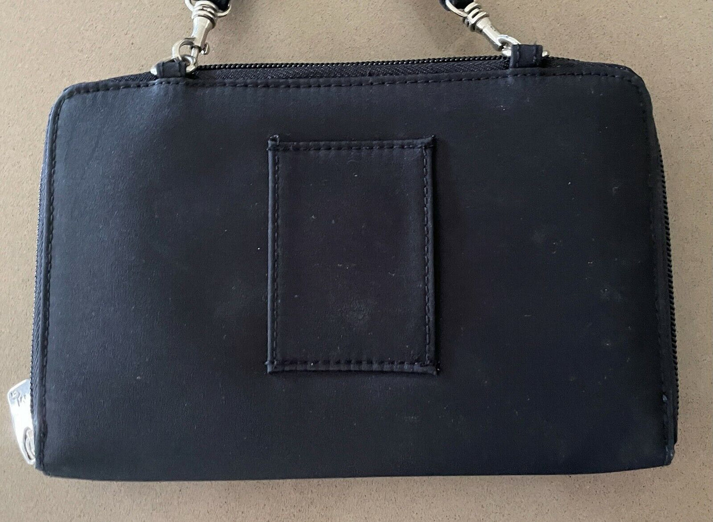 MARINA GALANTI Cross Body Bag Black Thread Through Belt Waist + Shoulder Strap