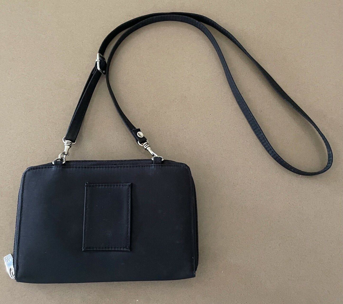 MARINA GALANTI Cross Body Bag Black Thread Through Belt Waist + Shoulder Strap