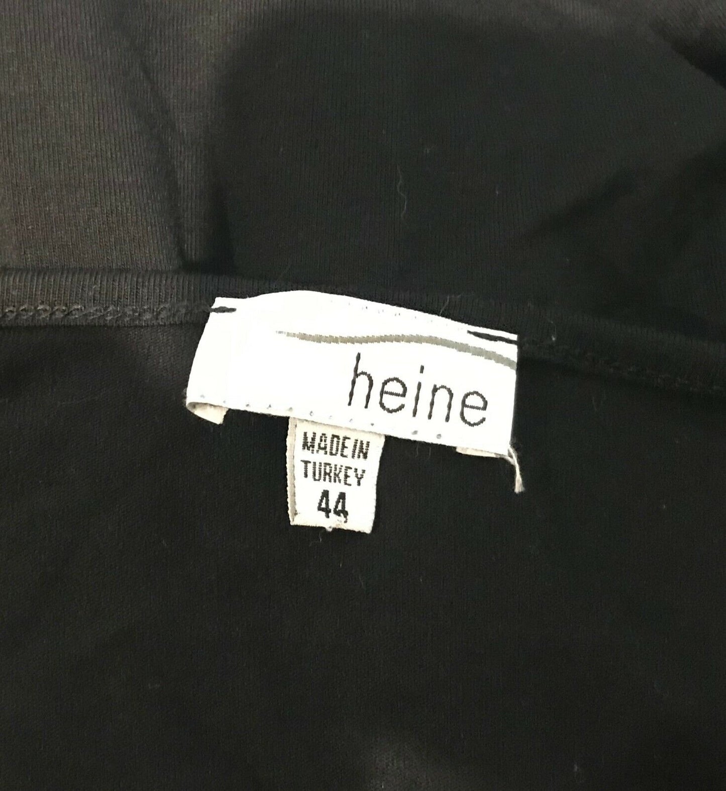HEINE Dress Black Silver Gold Stud Trim Long Sleeve Stretch Jersey Size 44 AU 16