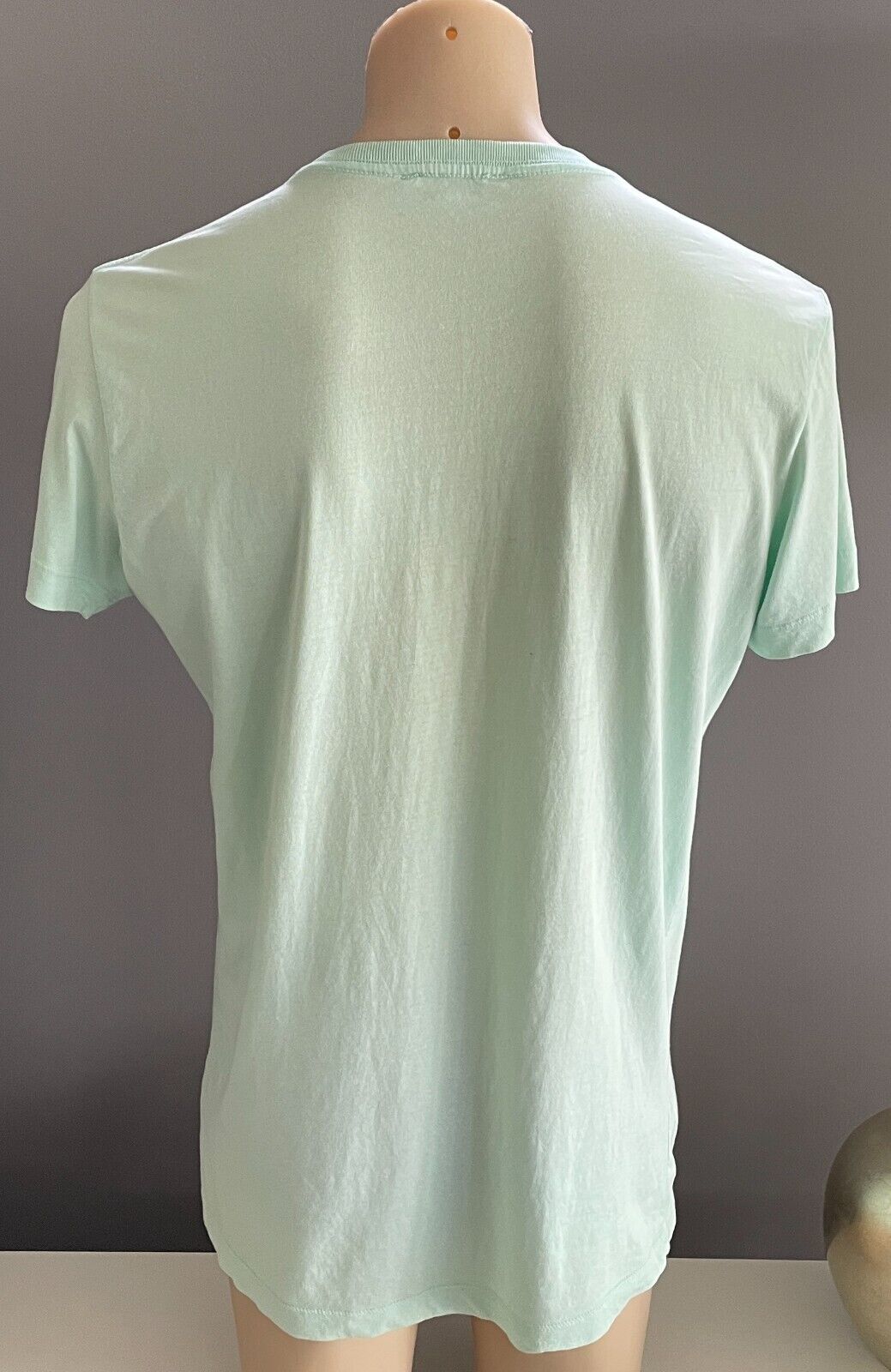 DIESEL Mens T-Shirt XL Mohawk Graphic Mint Green Motivation Tee Crew Neck NEW