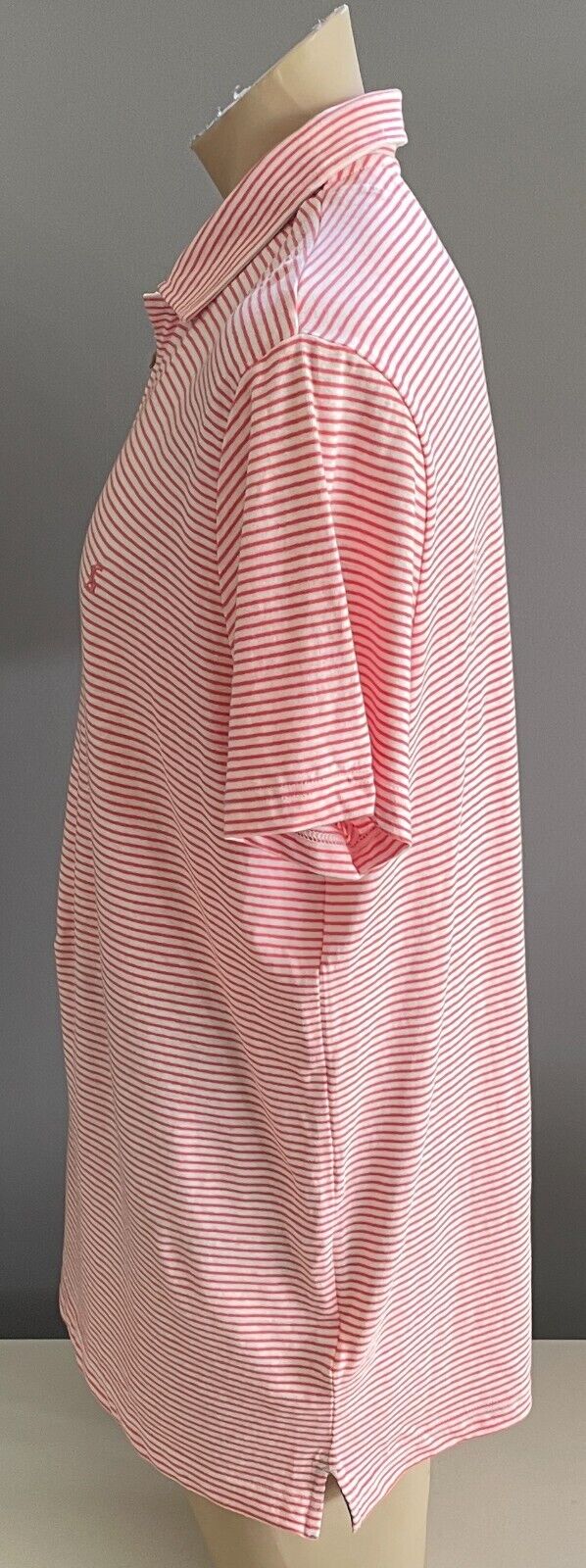 JOULES Hatton Polo Shirt Mens XL Orange & White Stripe Short Sleeve NEW
