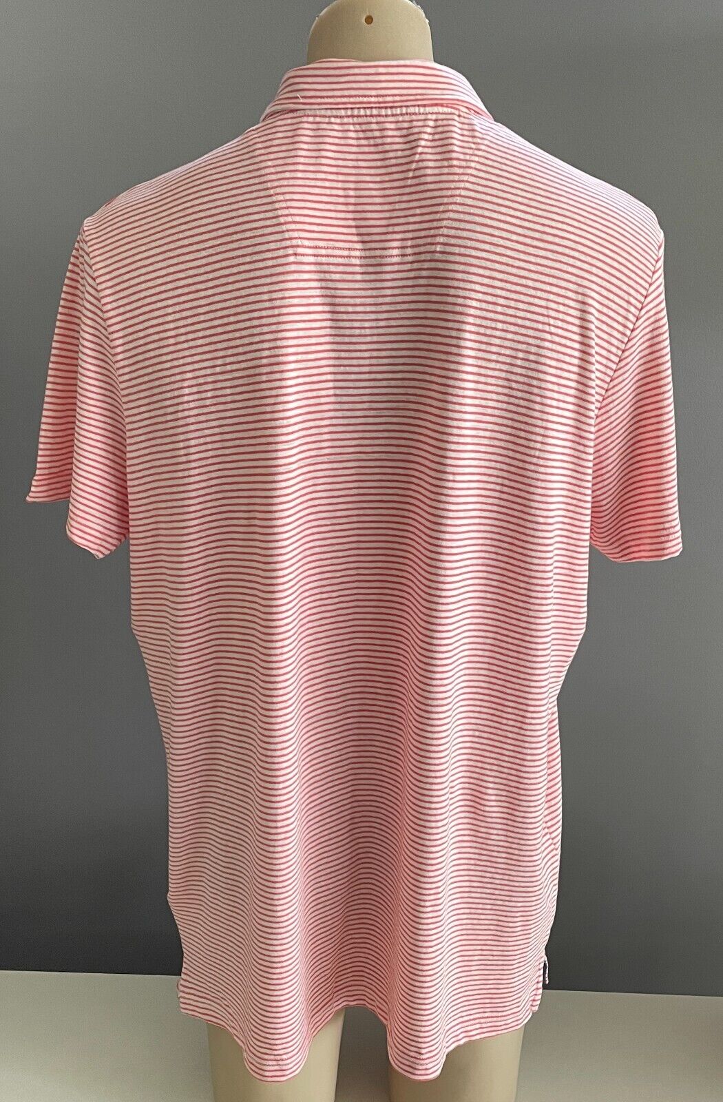 JOULES Hatton Polo Shirt Mens XL Orange & White Stripe Short Sleeve NEW