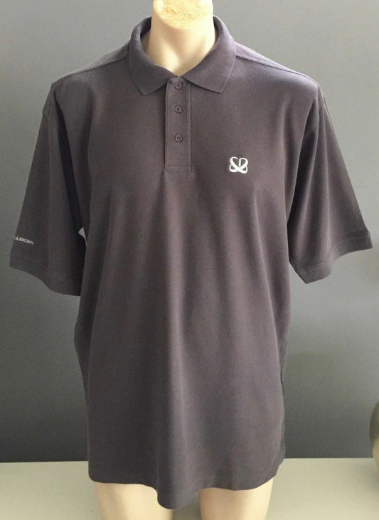 Mens Polo Shirt XL JAMES HARVEST SPORTSWEAR Charcoal Grey Short Sleeve NEW