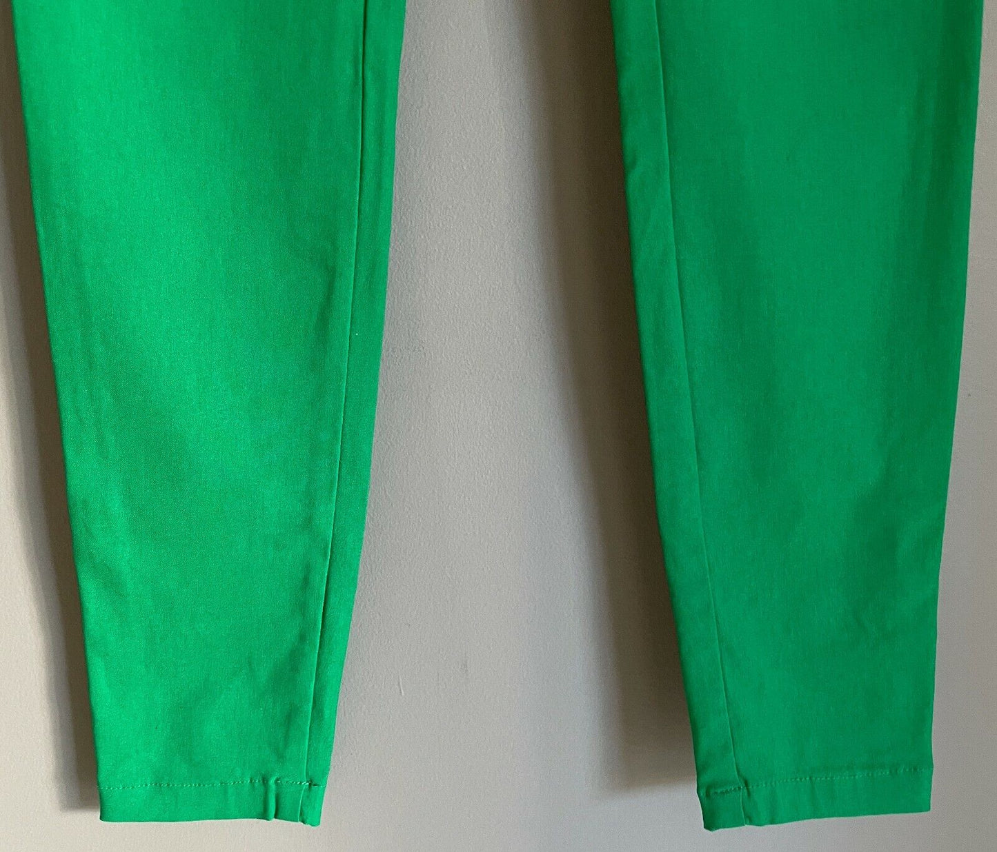 MISS HOTTY Bengaline Pants Bright Green Long Pull On Stretch Size L Waist 68cm