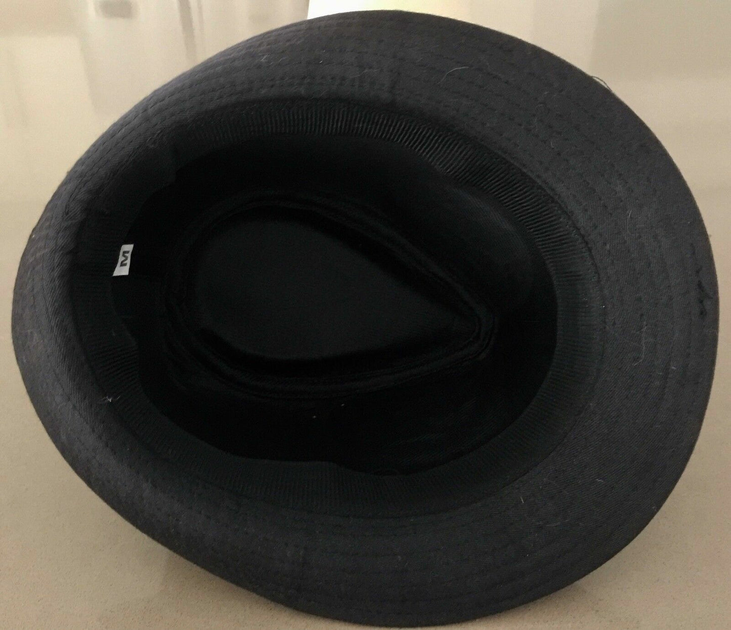 Black TRILBY Style Hat Size M - 58cm Headwear Hipster Brim Unisex