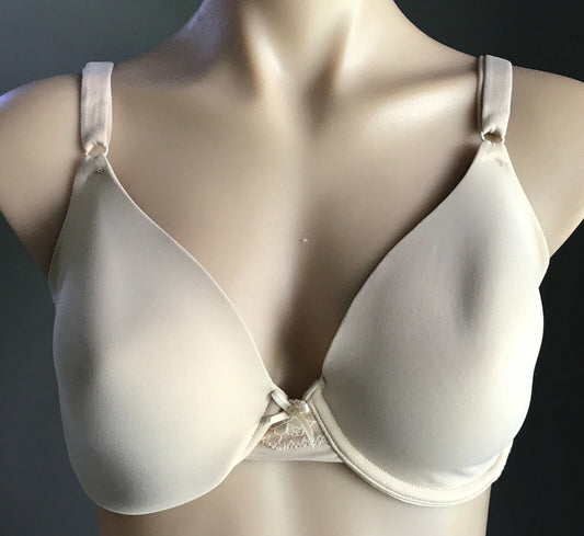 MAIDENFORM "One Fab Fit" Bra 12DD T Shirt Beige  Extra Coverage Underwire 12 DD