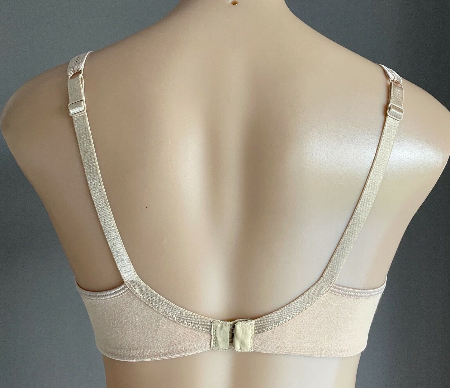 MARKS & SPENCER Bra 12C Beige Underwire with Lace Trim Lingerie 34C 12 C