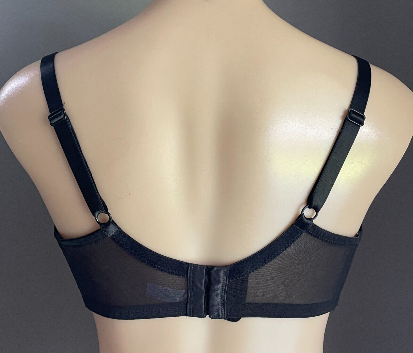 KMART Bra 12F Black Lace Adjustable Straps Underwire Size 12 F K Mart 34F
