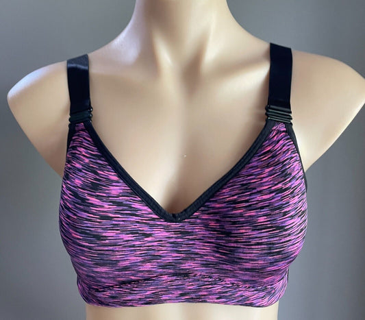 MAXX Sports Nursing Bra 12B Black Purple Pink Moulded Adjustable Straps 12 B