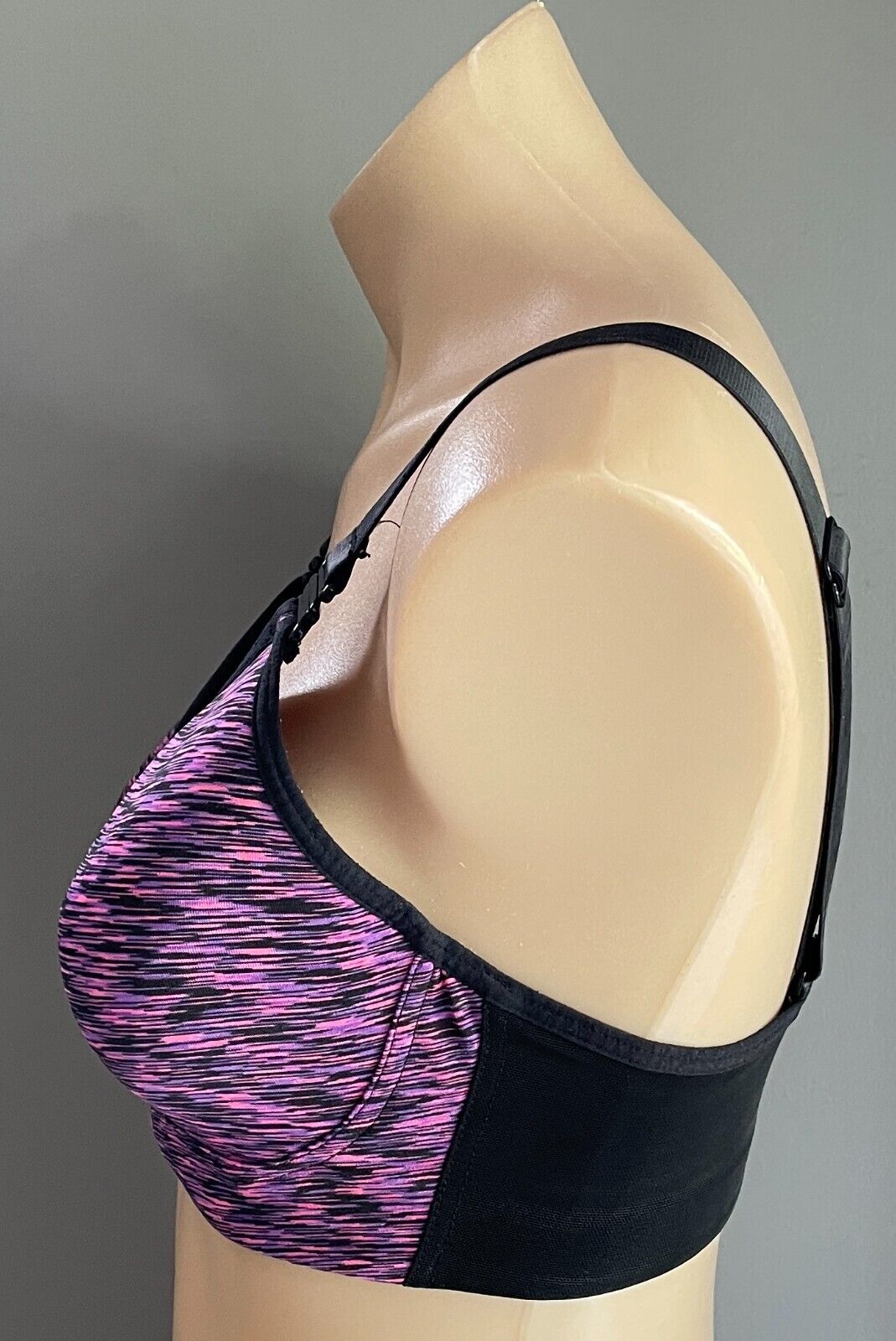 MAXX Sports Nursing Bra 12B Black Purple Pink Moulded Adjustable Straps 12 B