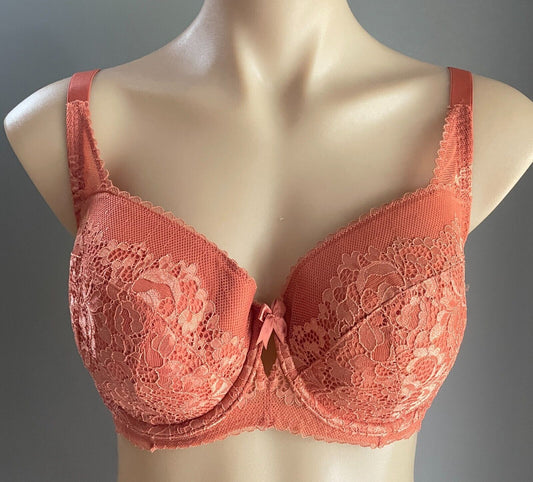 INTIMO Savannah Bra 36DD Copper Lace Contour Underwire Adjust Straps 36 DD 14