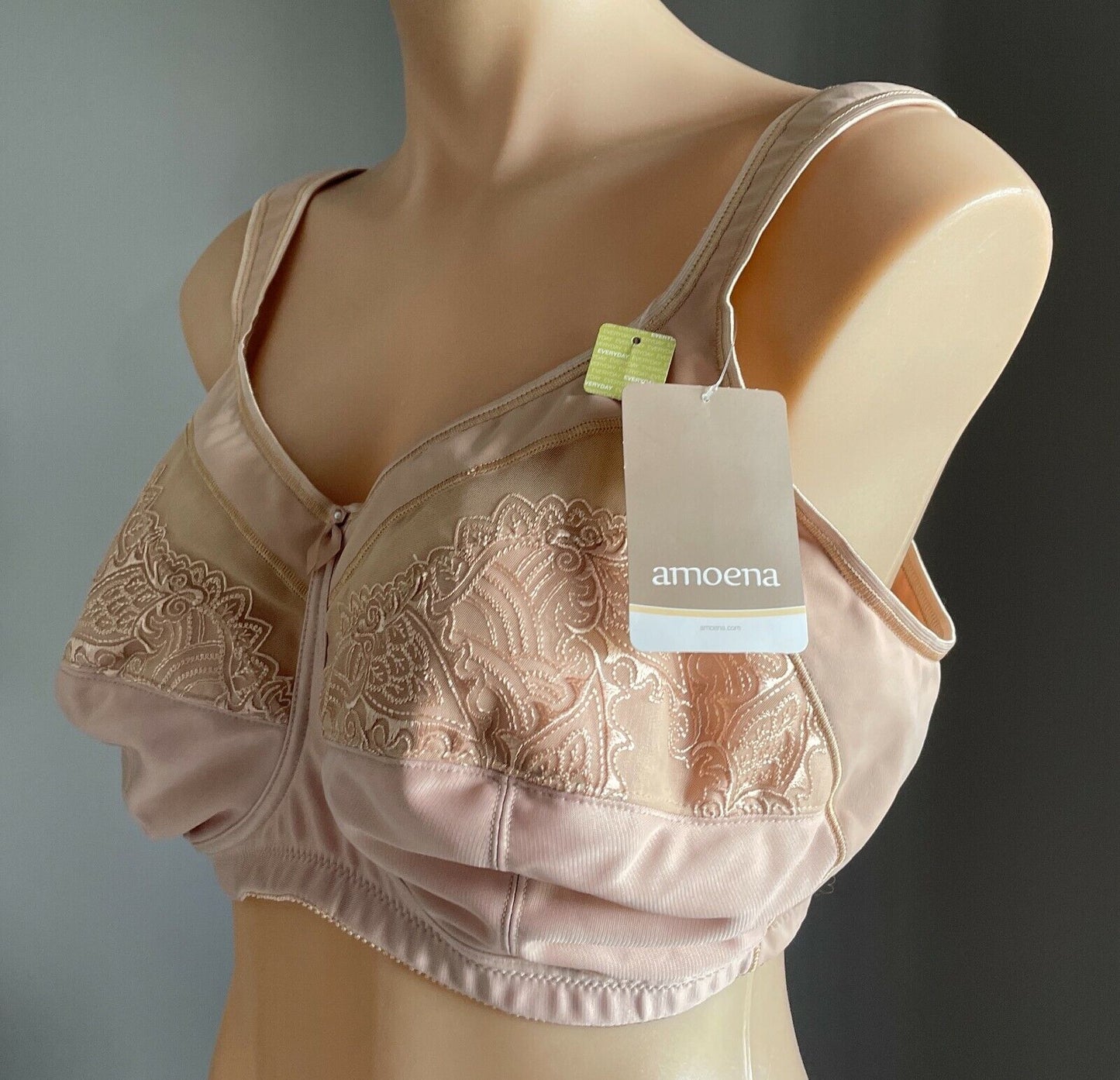 AMOENA Isadora SB Bra 22D Nude Colour Non Wire Soft Cup Ladies Plus Size 22 D