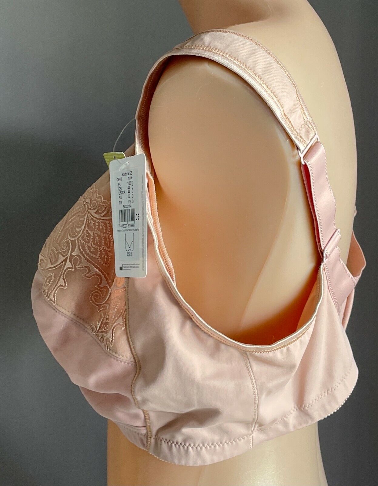 AMOENA Isadora SB Bra 22D Nude Colour Non Wire Soft Cup Ladies Plus Size 22 D
