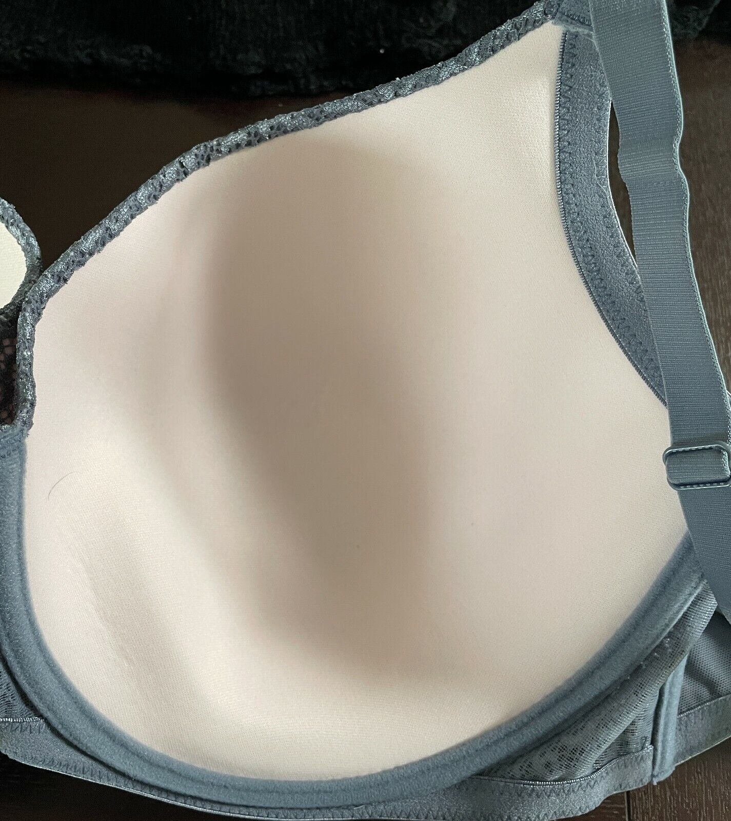 Bra 20E Grey Lace & Blush Pink Underwire Adjustable Ladies Plus Size 20 E NEW