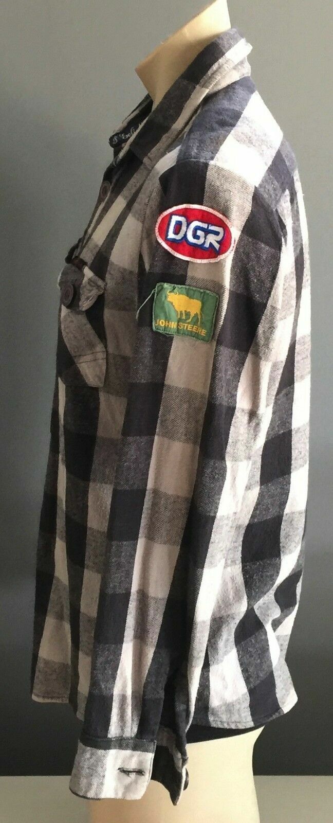 Mens DAVID & GOLIATH Flannel Shirt Long Sleeve Check Print Button Up Size M