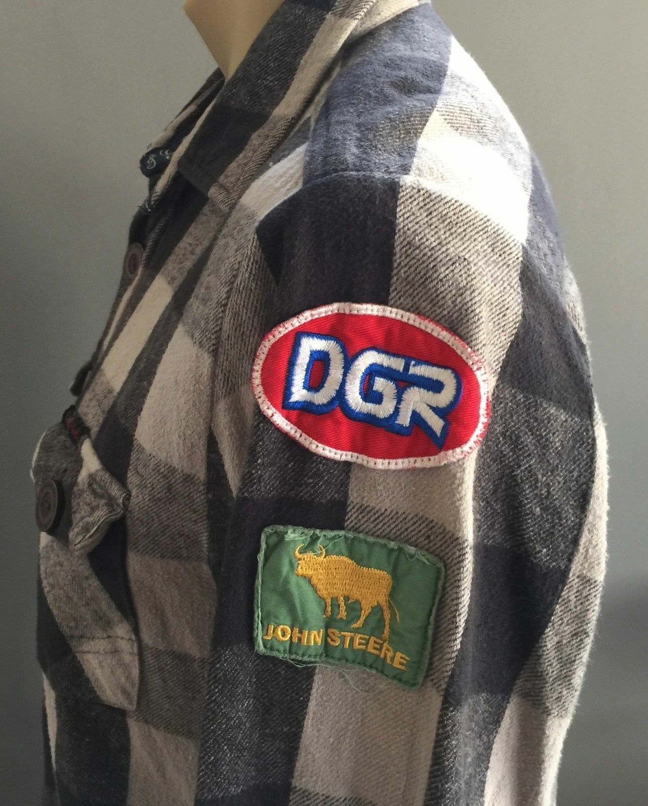 Mens DAVID & GOLIATH Flannel Shirt Long Sleeve Check Print Button Up Size M