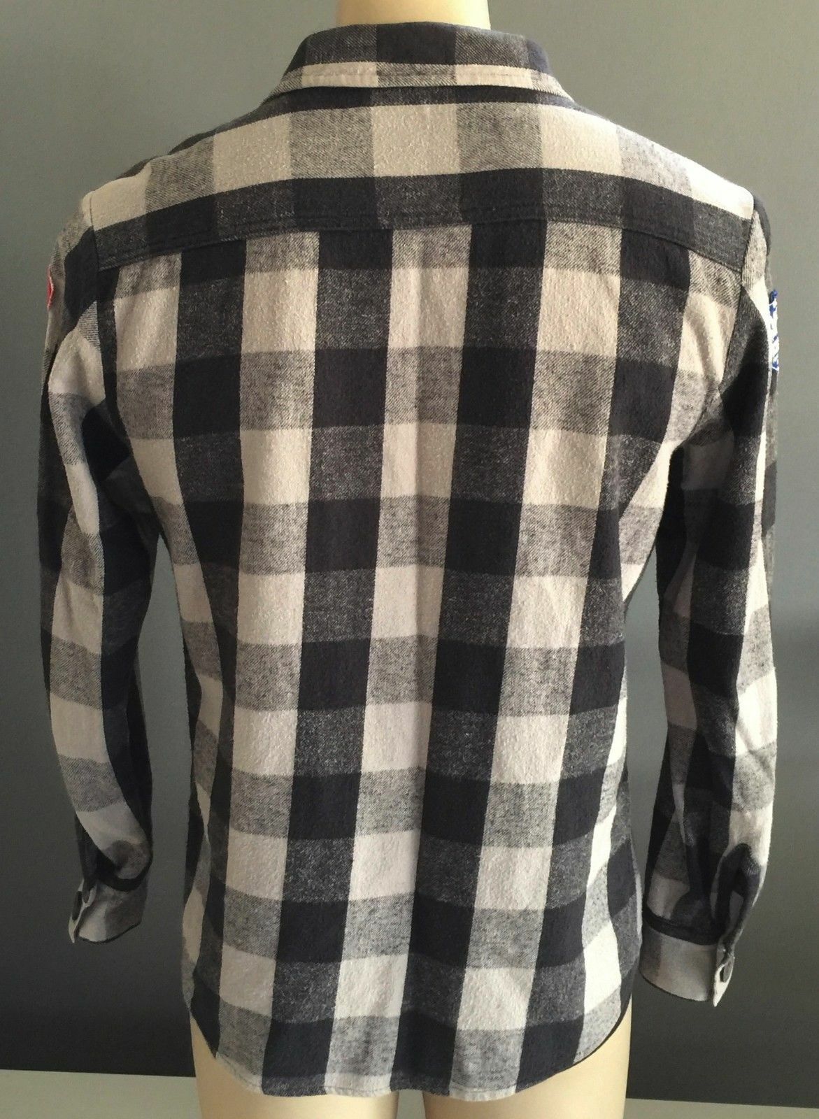 Mens DAVID & GOLIATH Flannel Shirt Long Sleeve Check Print Button Up Size M