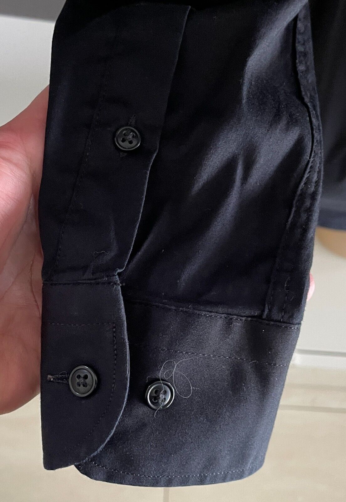 ZARA MAN Black Slim Fit Long Sleeve Shirt Size EUR M Button Front Stretch Fabric