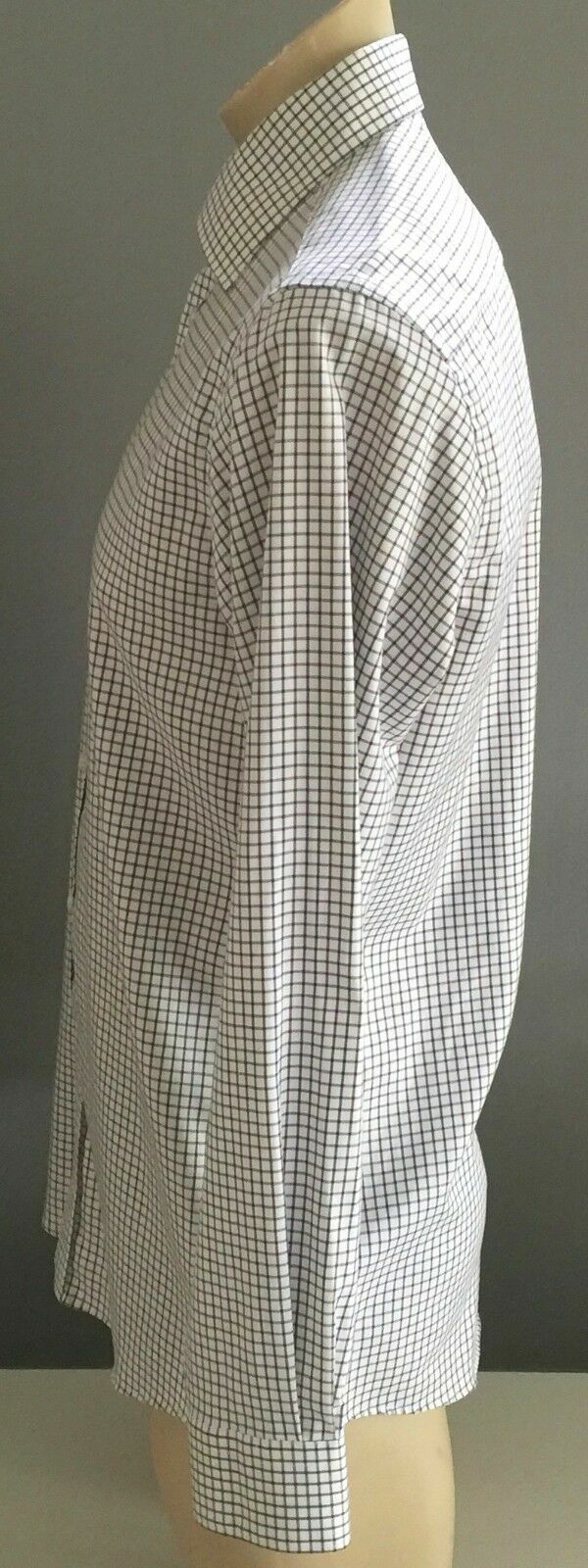 Mens ROYAL CLASS Shirt Long Sleeve Brown Purple & Green Small Check Size M