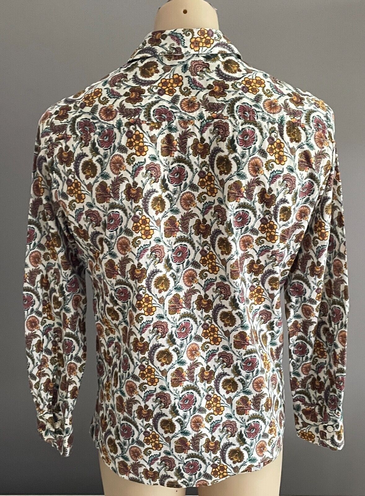NICK BROWN SYDNEY Shirt Floral Cotton Long Sleeve Button Up Mens Size S