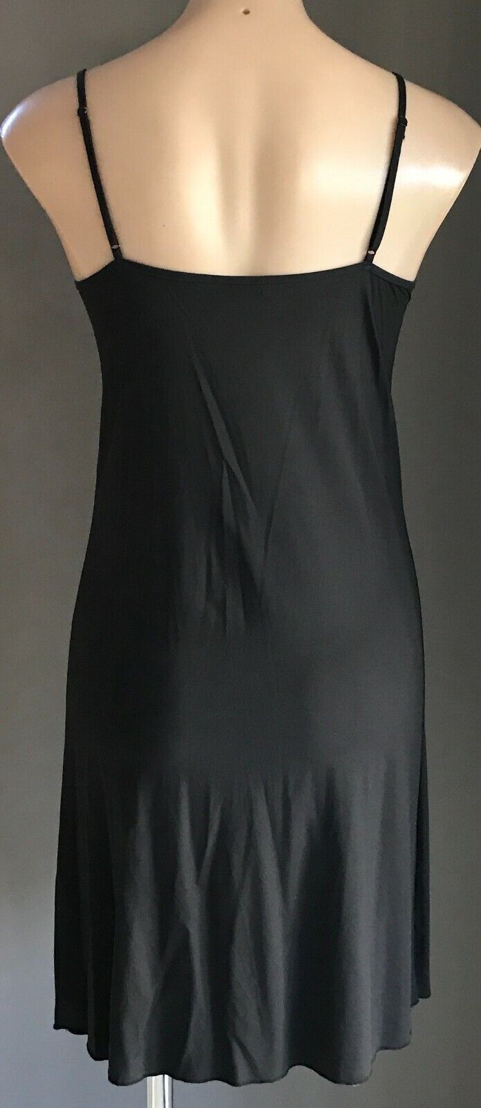 LOVE&LUSTRE Petticoat Black Microfibre Full Slip Dress Lace Size 10 NEW Vintage