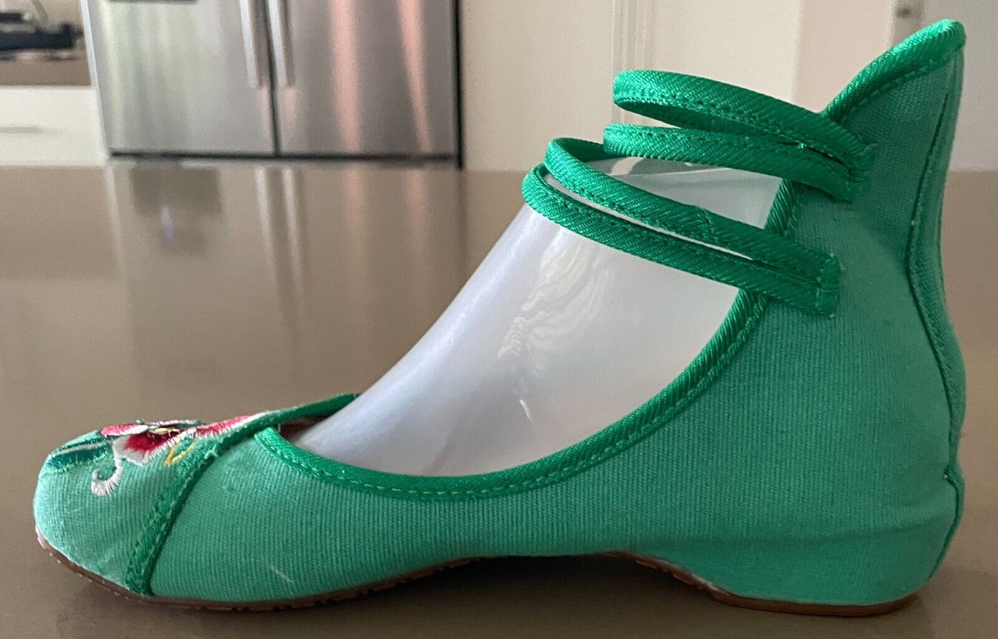 Chinese Old Beijing Cloth Shoes Women Casual Dance Wedges Floral Embroidery Sz 9