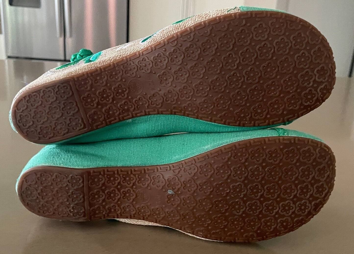 Chinese Old Beijing Cloth Shoes Women Casual Dance Wedges Floral Embroidery Sz 9