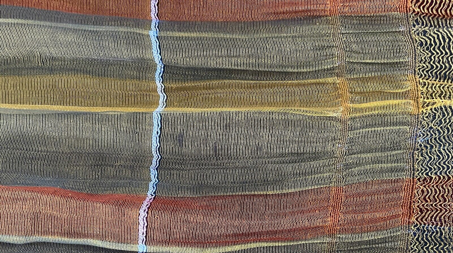 45% SILK Scarf Golden Yellow Orange Blue White Iridescent Fabric Shawl Rectangle