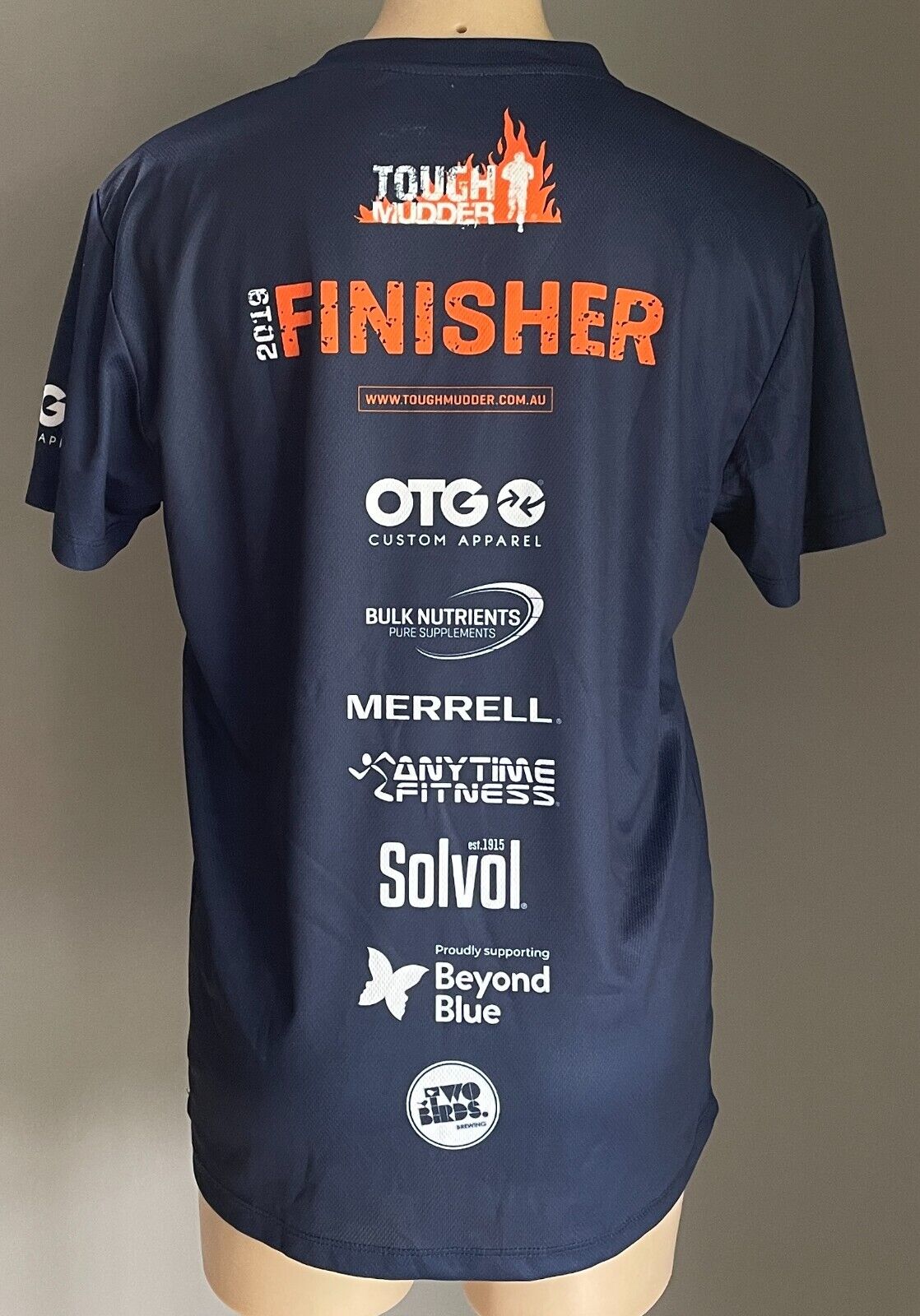 Mens T-Shirt MUDDER NATION Tough Mudder Finisher 2019 Size M 104cm Chest