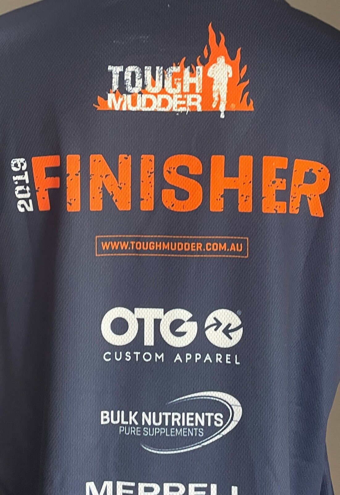 Mens T-Shirt MUDDER NATION Tough Mudder Finisher 2019 Size M 104cm Chest