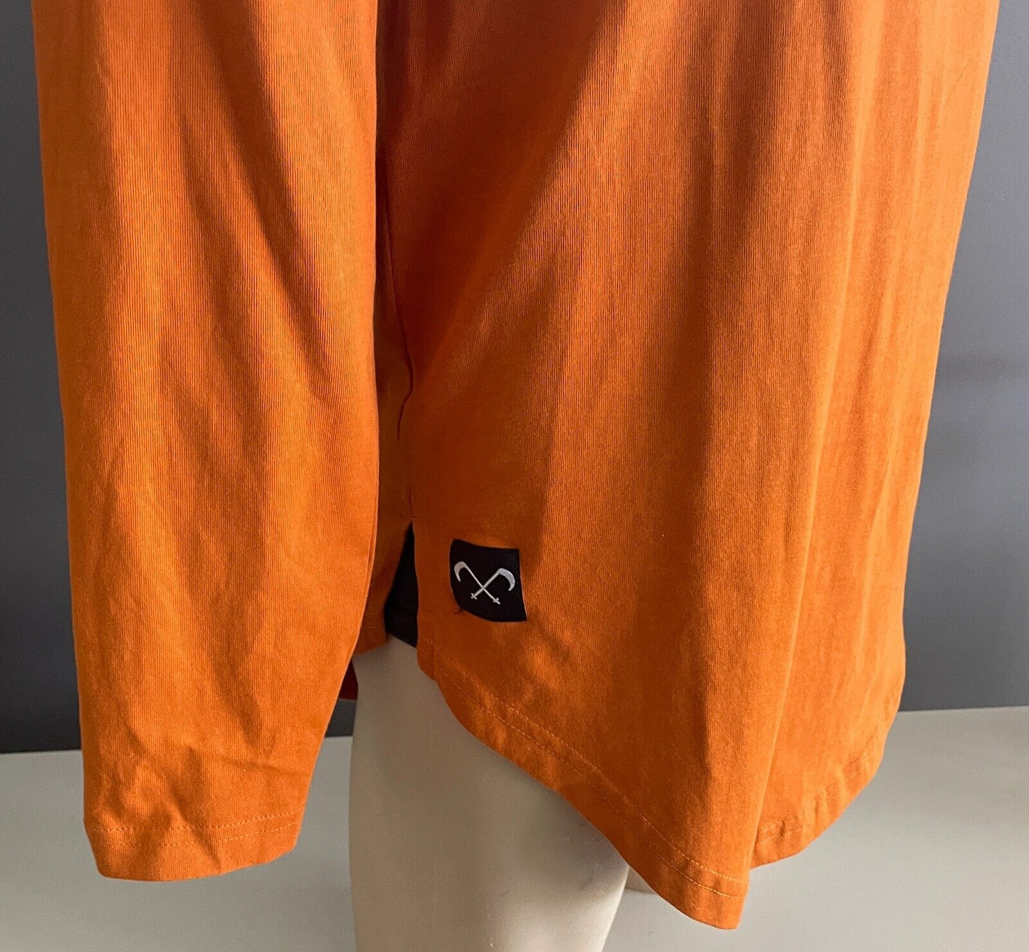 SAINT MORTA T-Shirt Pumpkin El Duplo 2.US Long Sleeve Top Size M Scooped Hem Tee