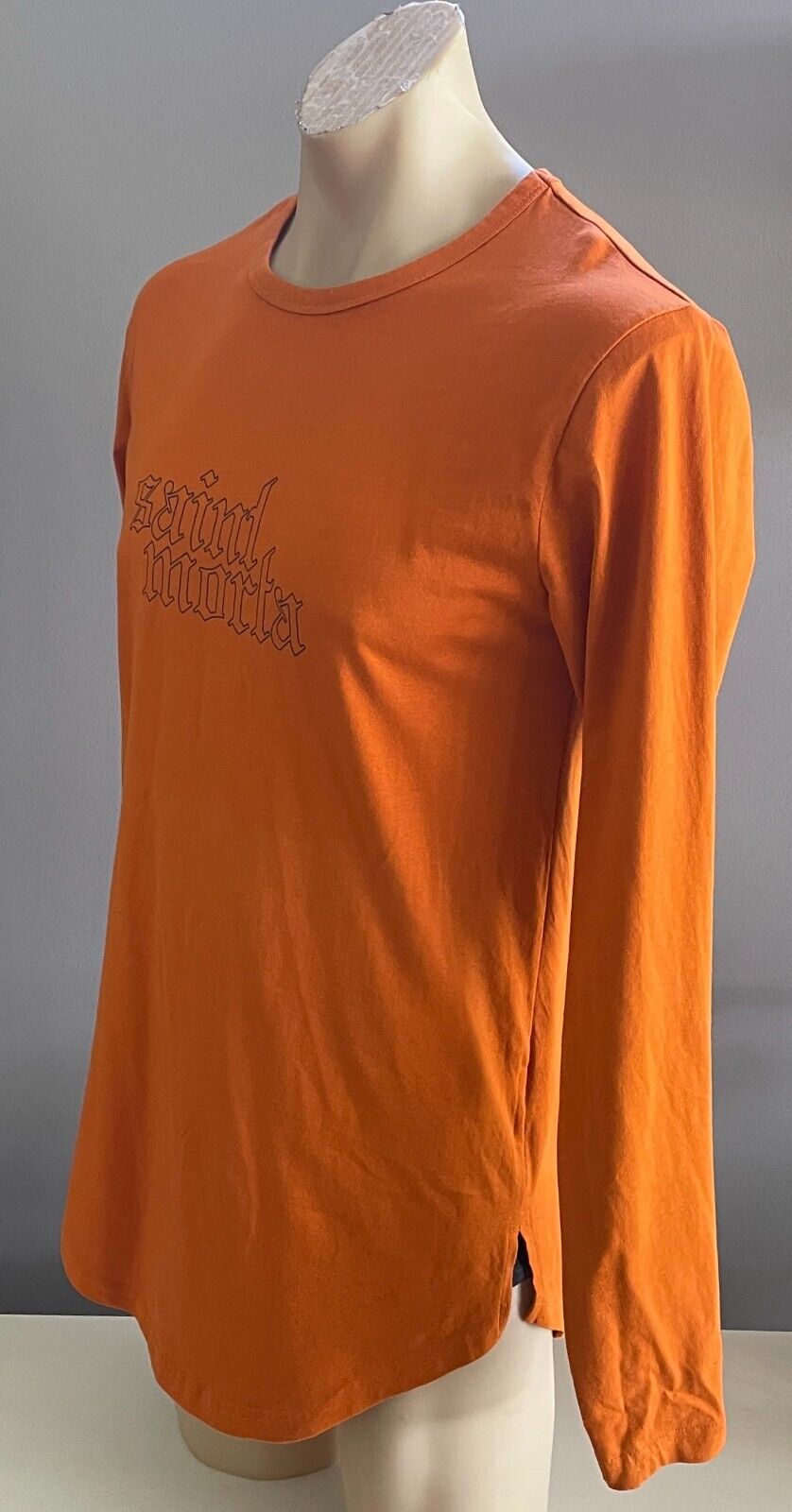 SAINT MORTA T-Shirt Pumpkin El Duplo 2.US Long Sleeve Top Size M Scooped Hem Tee