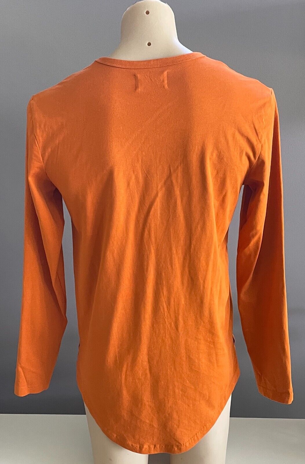 SAINT MORTA T-Shirt Pumpkin El Duplo 2.US Long Sleeve Top Size M Scooped Hem Tee