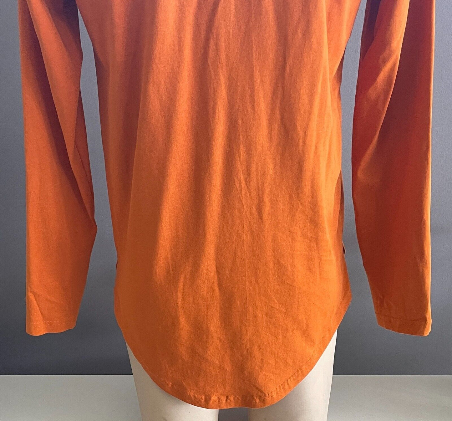 SAINT MORTA T-Shirt Pumpkin El Duplo 2.US Long Sleeve Top Size M Scooped Hem Tee