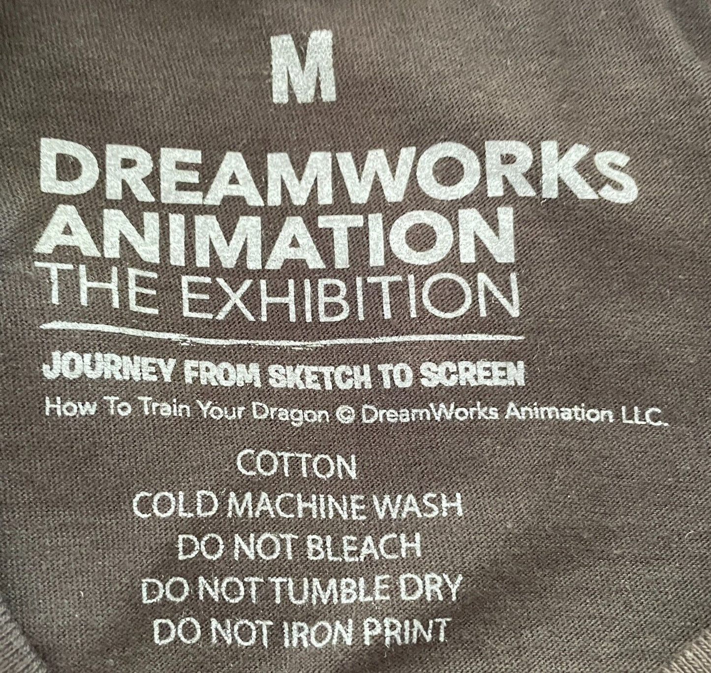 Mens T-Shirt  "How to Train Your Dragon" Dreamworks Animation Exhibition Size M