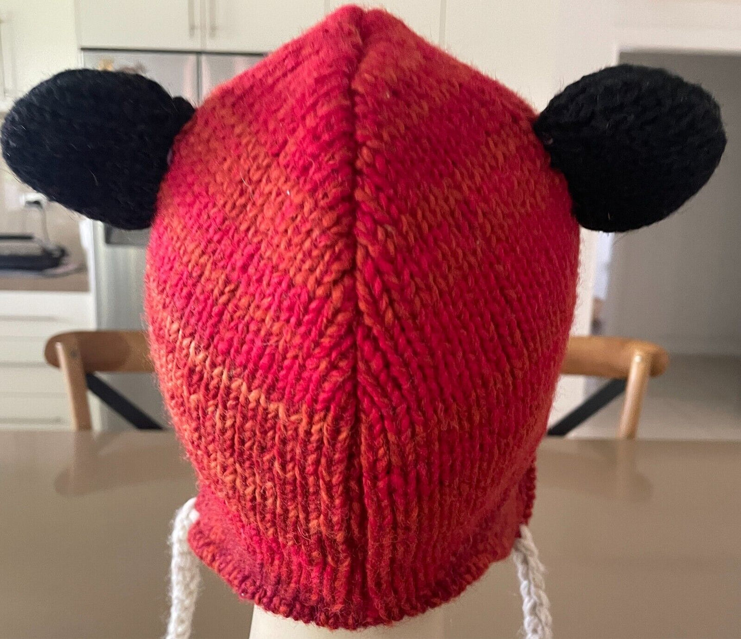 Handmade Nepal Wool Bear Beanie Cap Adult Costume Winter Animal Hat 57cm Warm!