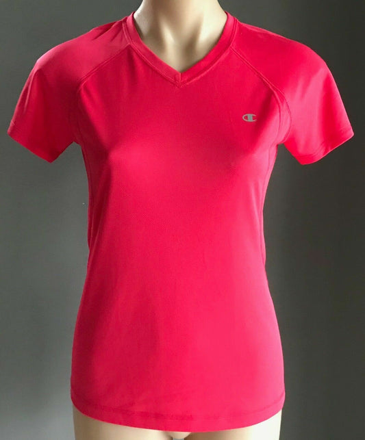 CHAMPION Double Dry T Shirt Coral Running Training Gym Active Sports Size S 8 10