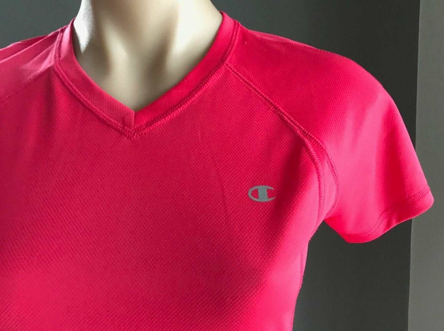 CHAMPION Double Dry T Shirt Coral Running Training Gym Active Sports Size S 8 10