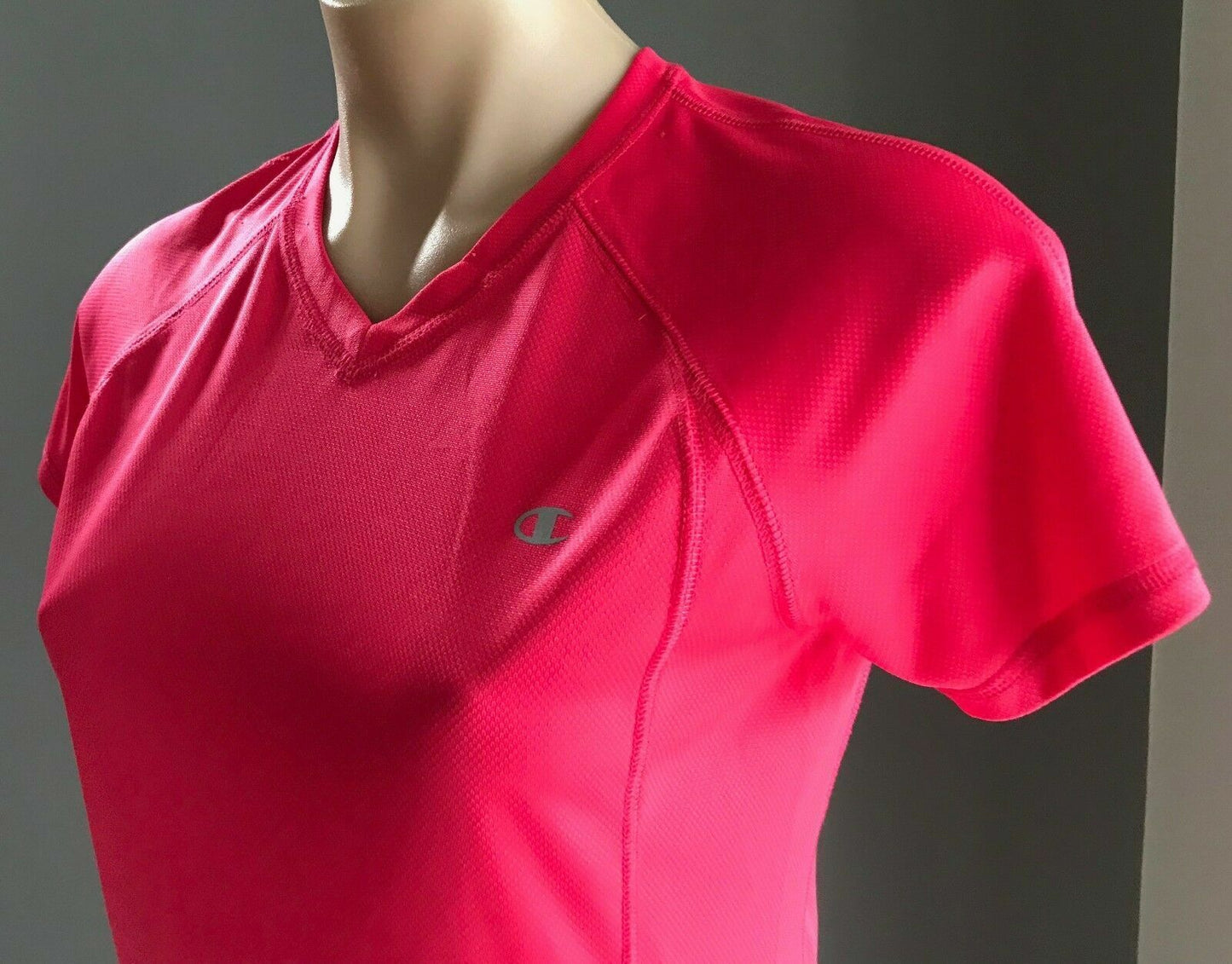 CHAMPION Double Dry T Shirt Coral Running Training Gym Active Sports Size S 8 10