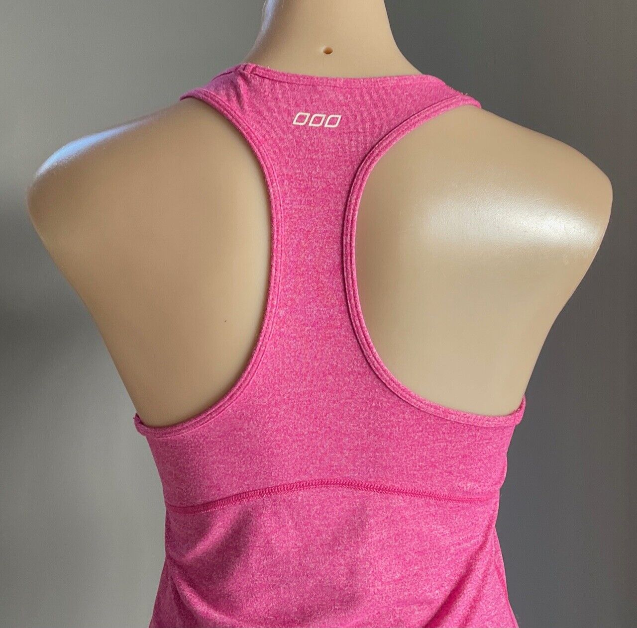 LORNA JANE Tank Top Hot Pink Marle Racer Back Size 8 10 Activewear Gym Training