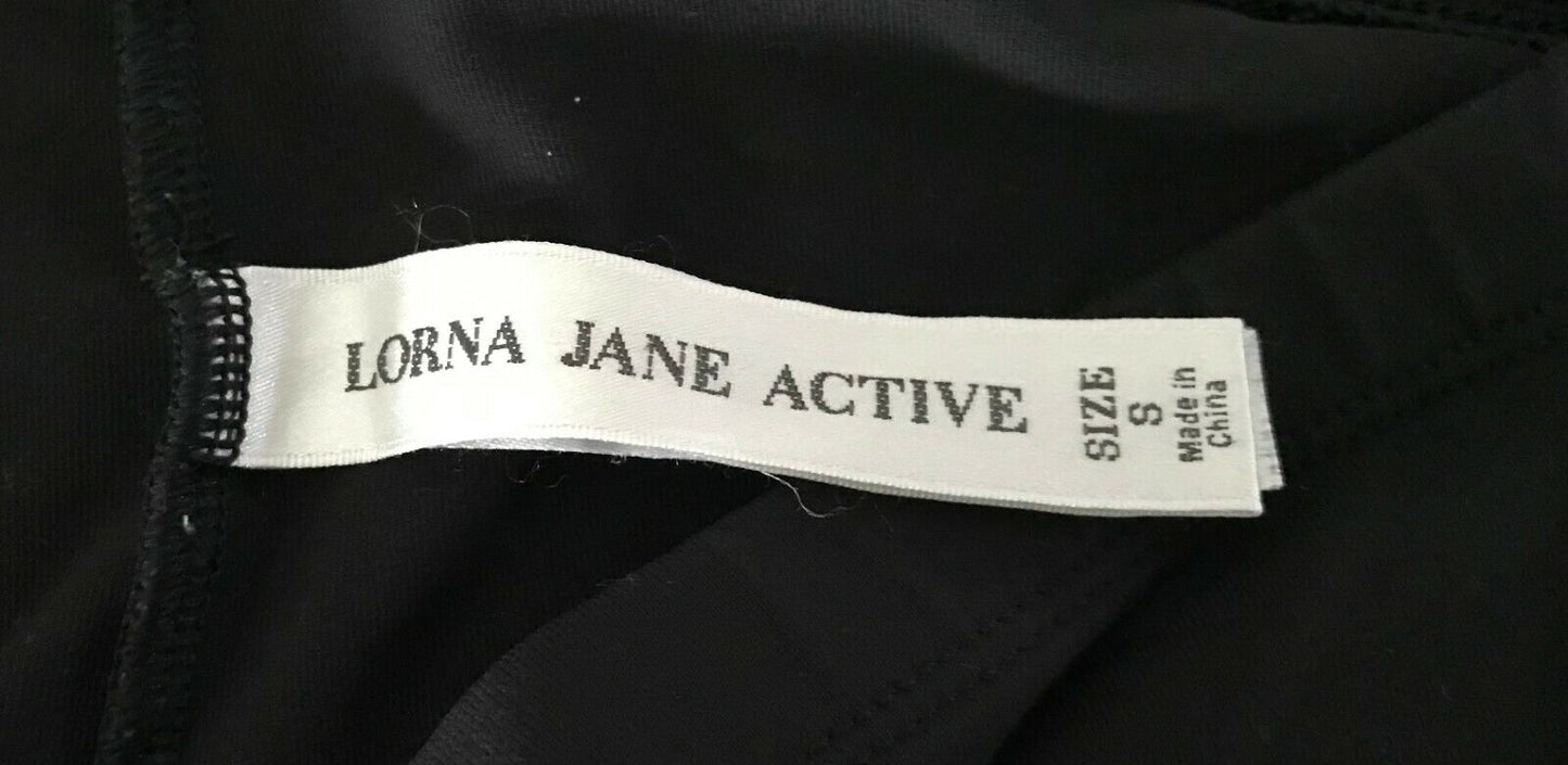 LORNA JANE Leggings Running Black 7/8 Sports Sz S 10 Gym Yoga Activewear Pants