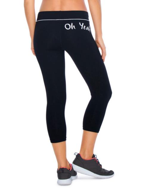 LORNA JANE Oh Yeah Leggings 7/8 Length Black & White Trim Size M Quick Dry
