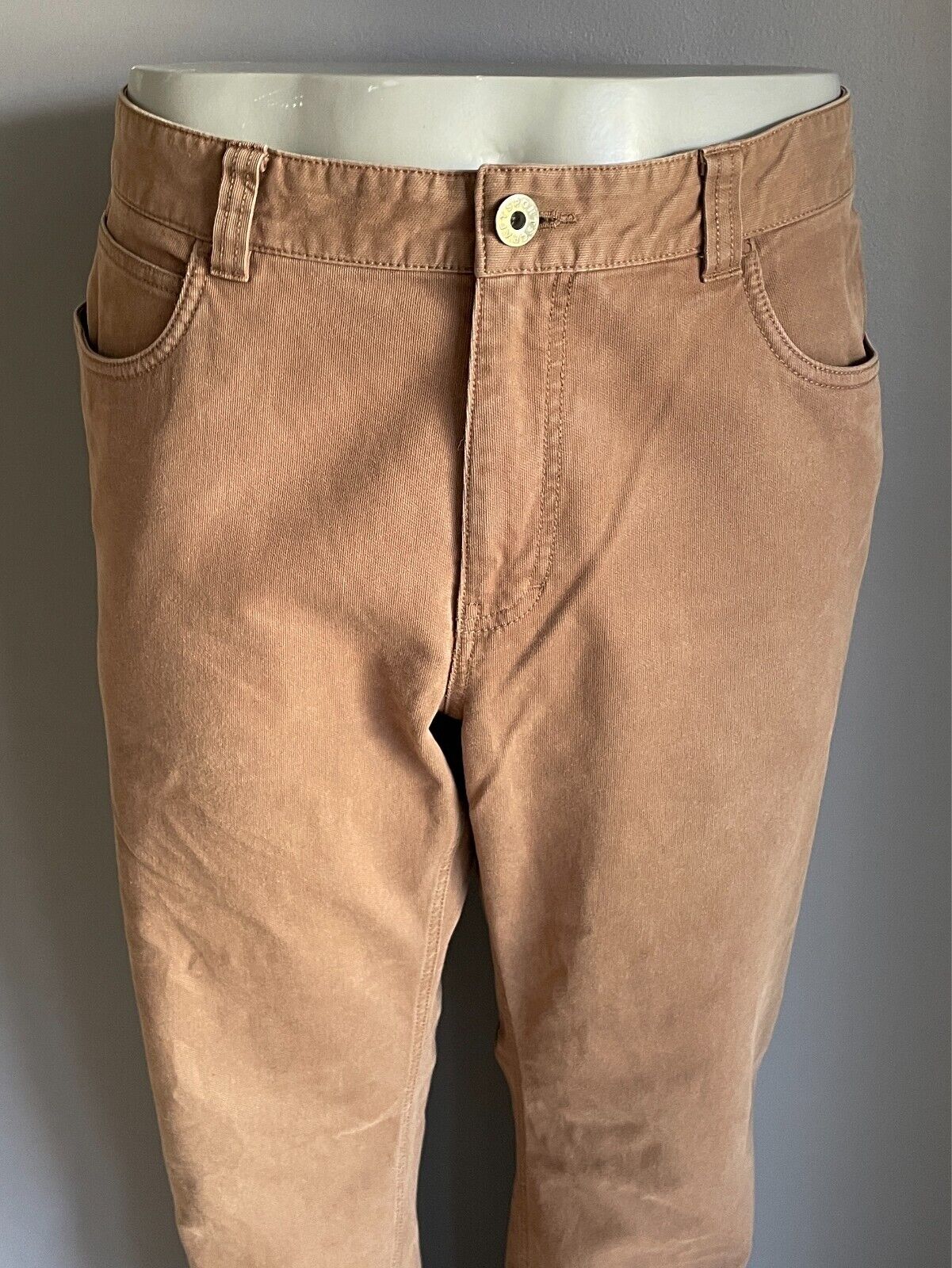 SPORTSCRAFT "The Bedford" Straight Leg Jeans Light Brown To Fit Mens Waist 98cm