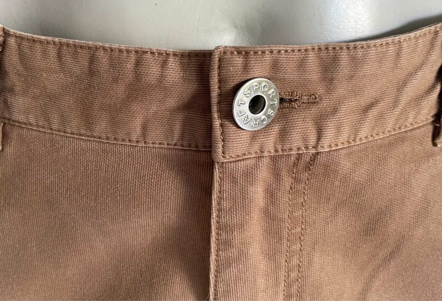 SPORTSCRAFT "The Bedford" Straight Leg Jeans Light Brown To Fit Mens Waist 98cm