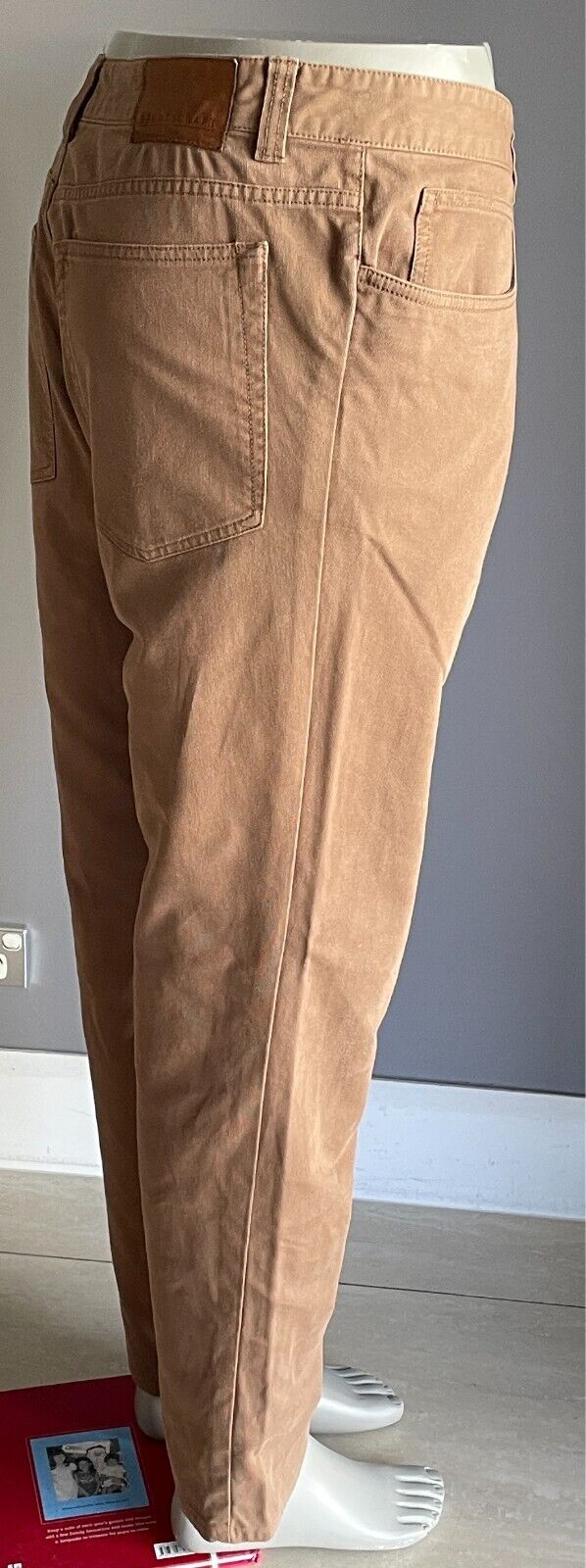 SPORTSCRAFT "The Bedford" Straight Leg Jeans Light Brown To Fit Mens Waist 98cm