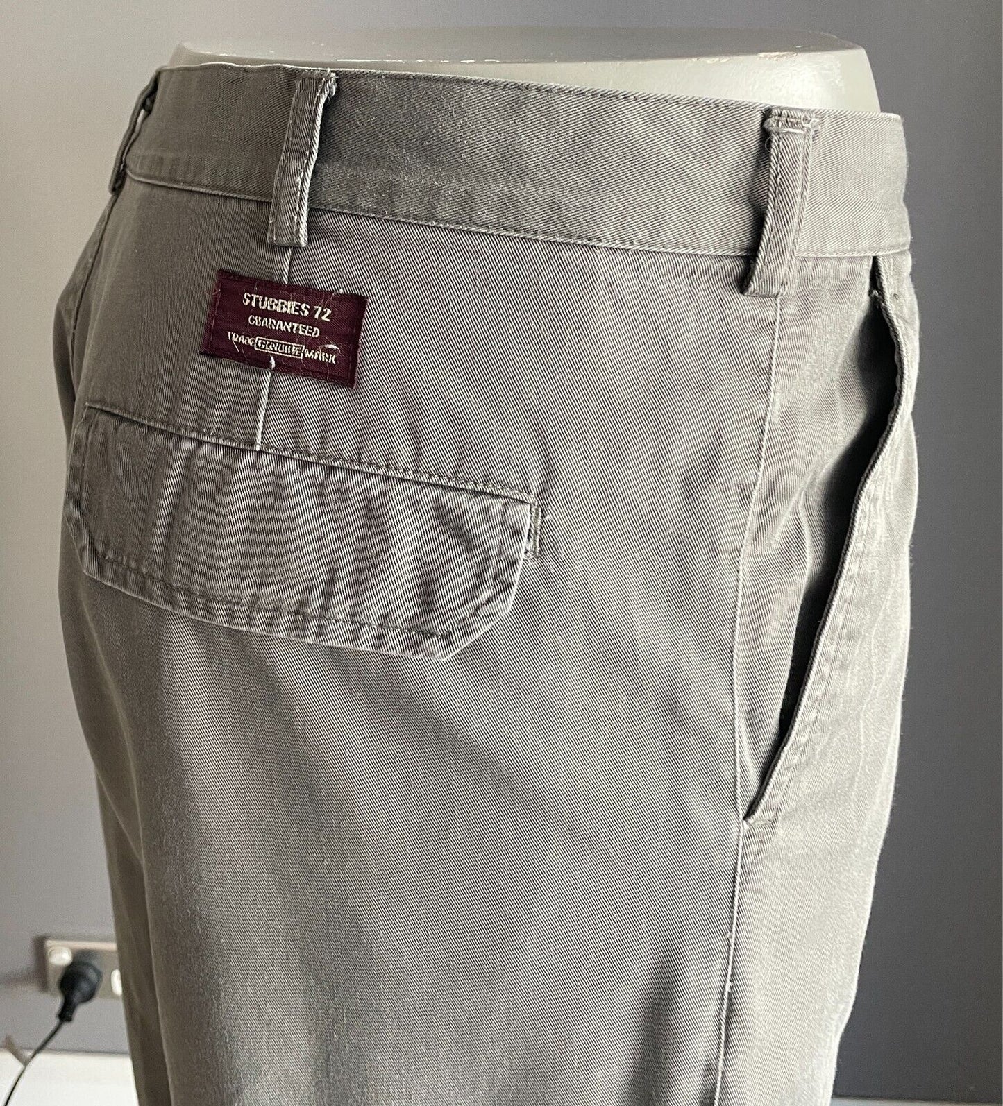 STUBBIES Pants Trousers Grey 72 Cotton Drill Full Length Mens Size 107