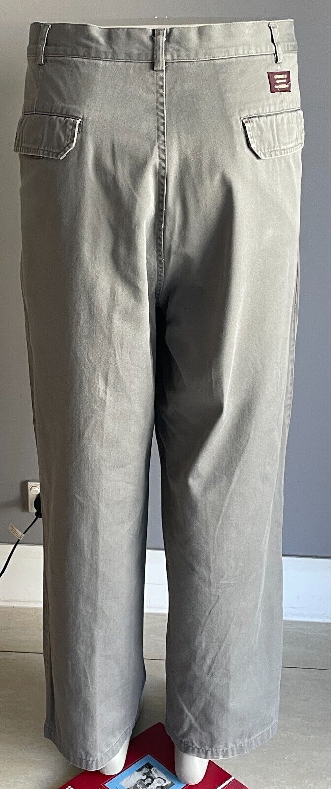 STUBBIES Pants Trousers Grey 72 Cotton Drill Full Length Mens Size 107