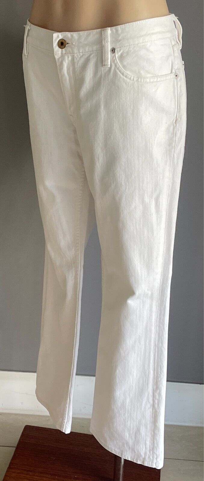 RALPH LAUREN White Denim "Madison 888" Full Length Jeans Size 31 Straight Leg
